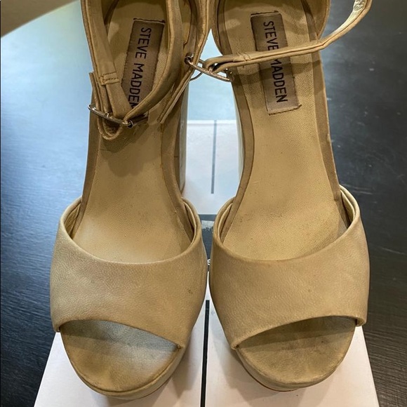 Steve Madden Whitman Platforms Bone Nubuck 6.5 - Picture 2 of 7